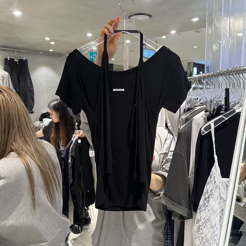 HERTZ-P韓國直郵實拍女裝新品休閑職業時尚推薦T恤假兩件HERTZ-PT恤圖色3