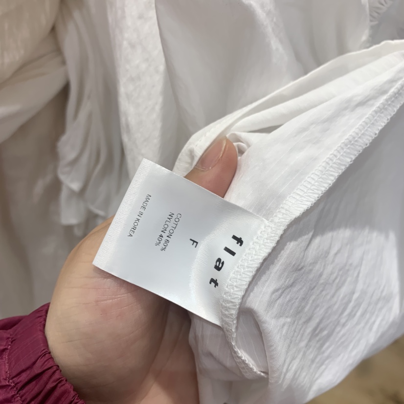 FLAT韓國直郵實拍女士新款26春夏休閑職業推薦襯衫蕾絲衫FLAT襯衫/蕾絲衫