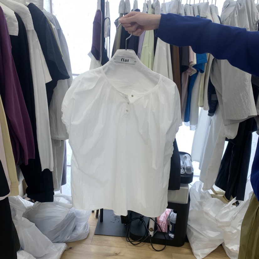 FLAT韓國直郵實拍女士新款26春夏休閑職業推薦襯衫蕾絲衫FLAT襯衫/蕾絲衫圖色1