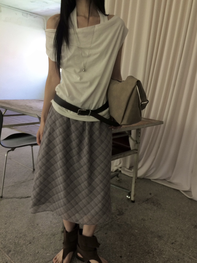 ANOU韓國代購女裝新款推薦時尚熱賣人氣休閑26春夏職業長裙ANOU長裙