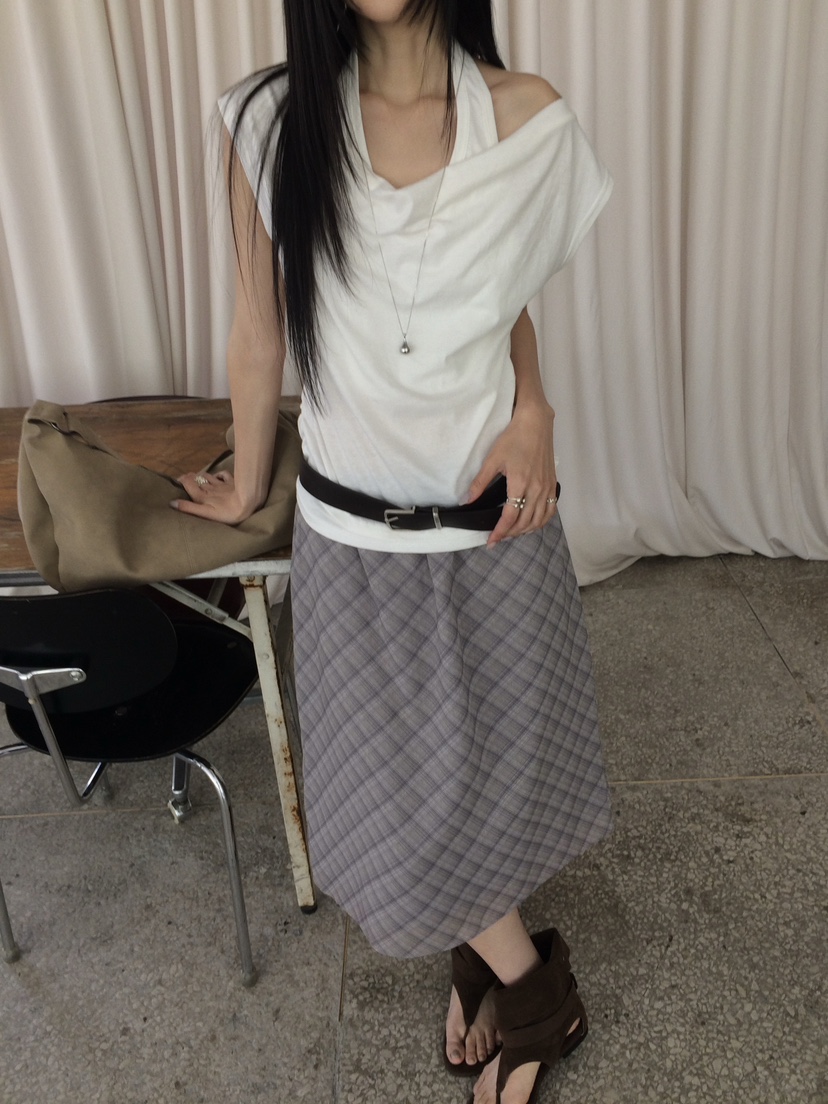 ANOU韓國代購女裝新款推薦時尚熱賣人氣休閑26春夏職業長裙ANOU長裙