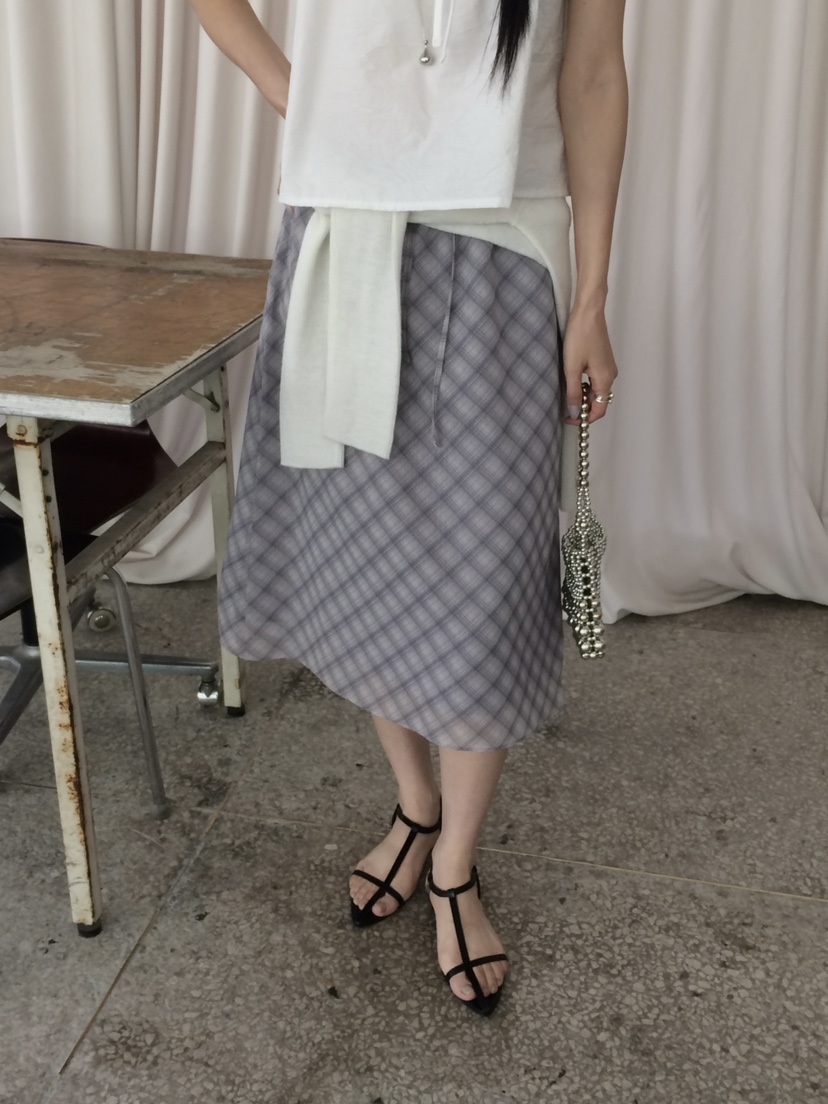 ANOU韓國代購女裝新款推薦時尚熱賣人氣休閑26春夏職業長裙ANOU長裙