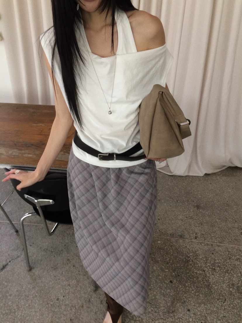 ANOU韓國代購女裝新款推薦時尚熱賣人氣休閑26春夏職業長裙ANOU長裙