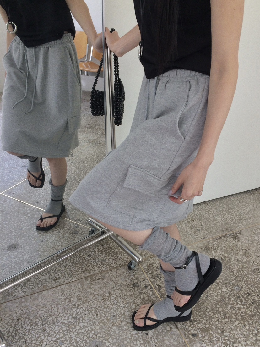 ANOU韓國直郵女士新款26春夏推薦職業人氣半身裙中短裙口袋ANOU半身裙/中短裙