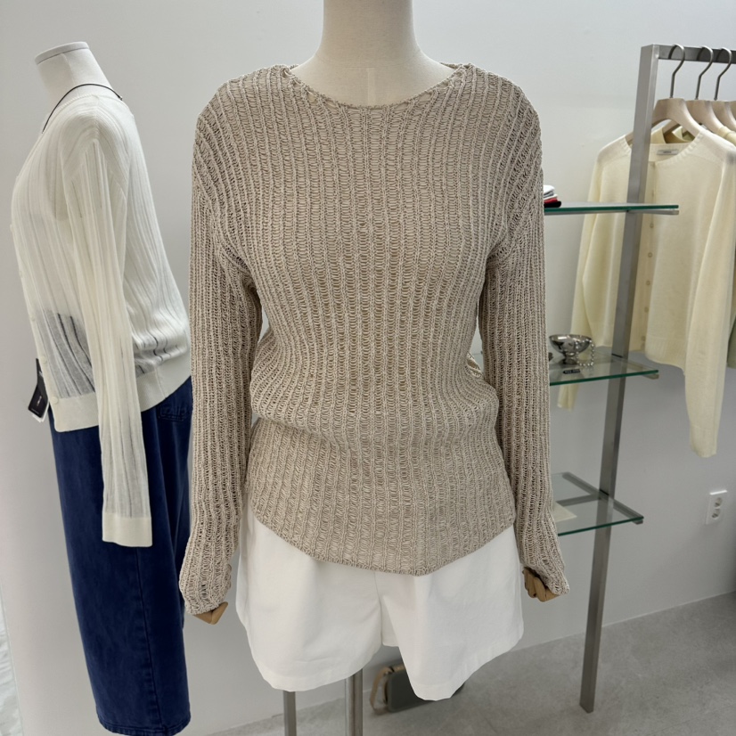 WRITTEN BY韓國直郵實拍女裝新款人氣26春夏職業針織衫柔軟WRITTEN BY針織衫圖色1