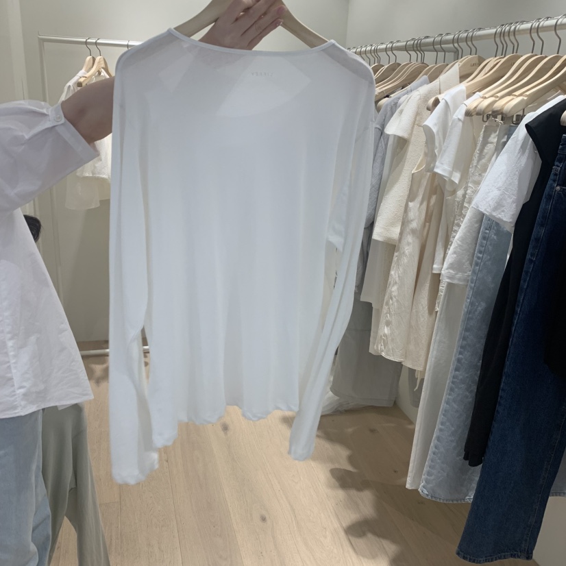 LIFFEY韓國直郵實拍女士新款職業人氣熱賣推薦長袖T恤亞麻LIFFEY長袖T恤