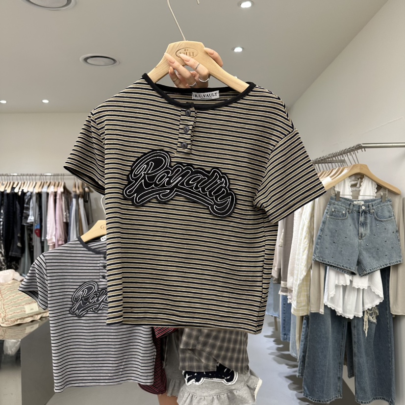 VAULT韓國東大門直郵女士新品休閑熱賣人氣26春夏職業T恤VAULTT恤圖色2