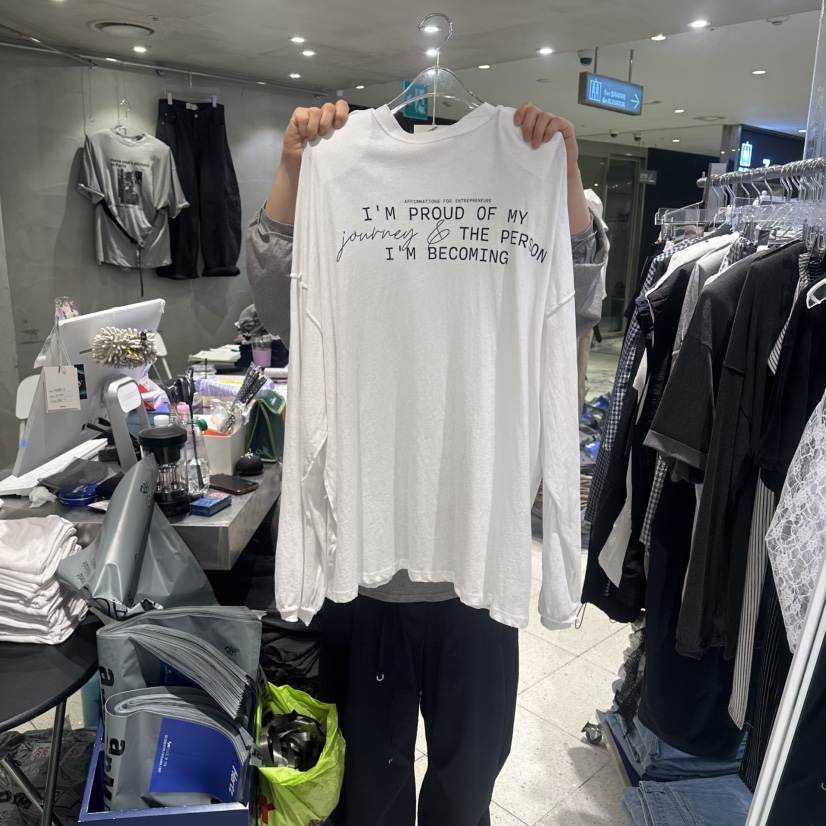 HERTZ-P韓國直郵實拍女士新品熱賣人氣職業26春夏長袖T恤HERTZ-P長袖T恤