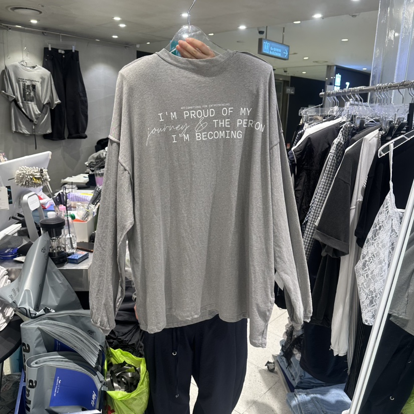 HERTZ-P韓國直郵實拍女士新品熱賣人氣職業26春夏長袖T恤HERTZ-P長袖T恤