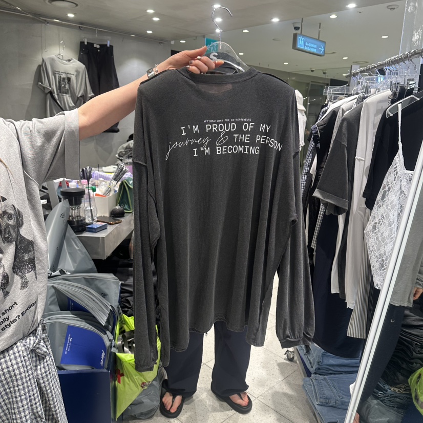 HERTZ-P韓國直郵實拍女士新品熱賣人氣職業26春夏長袖T恤HERTZ-P長袖T恤