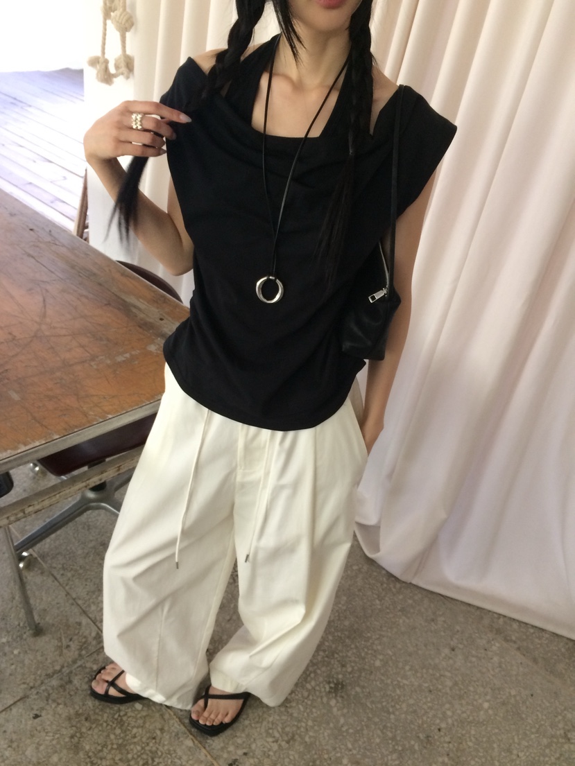 ANOU韓國直郵實拍女裝新品時尚休閑推薦職業吊帶背心披肩ANOU吊帶/背心