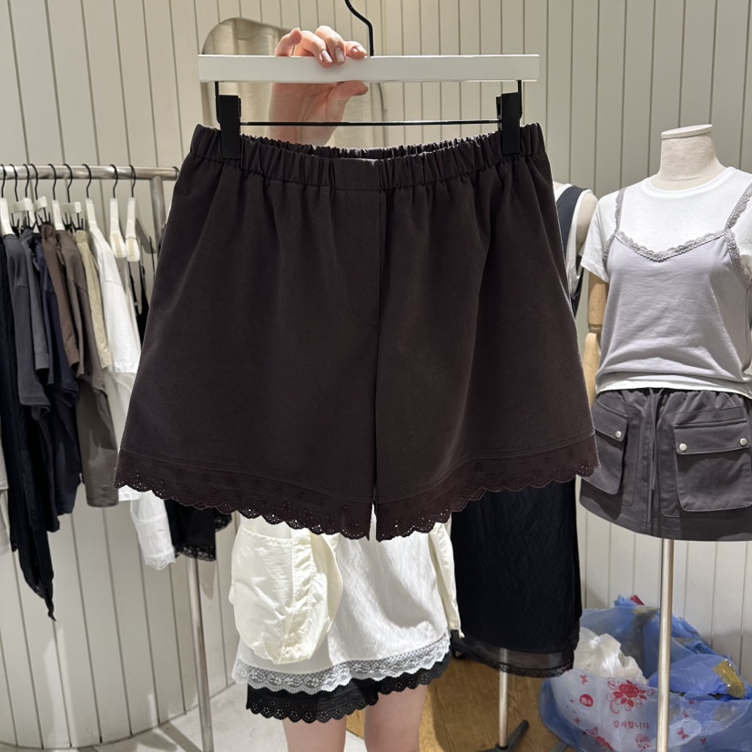 GRADE韓國東大門代購女士新款時尚推薦26春夏職業熱賣短褲GRADE短褲圖色1棕色