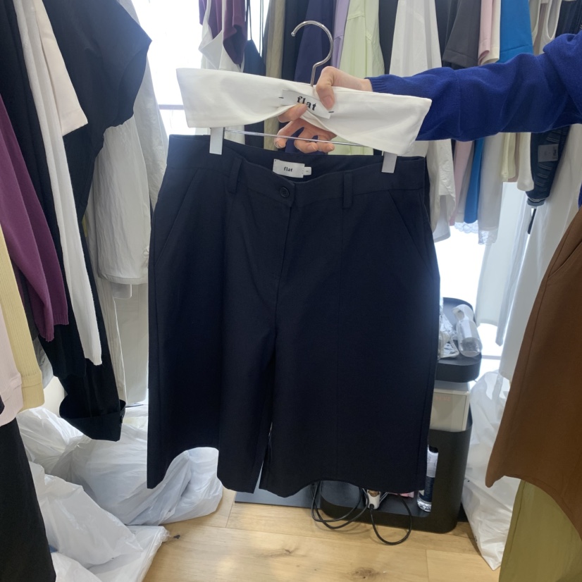 FLAT韓國東大門代購女士新品時尚26春夏休閑推薦熱賣短褲FLAT短褲圖色1