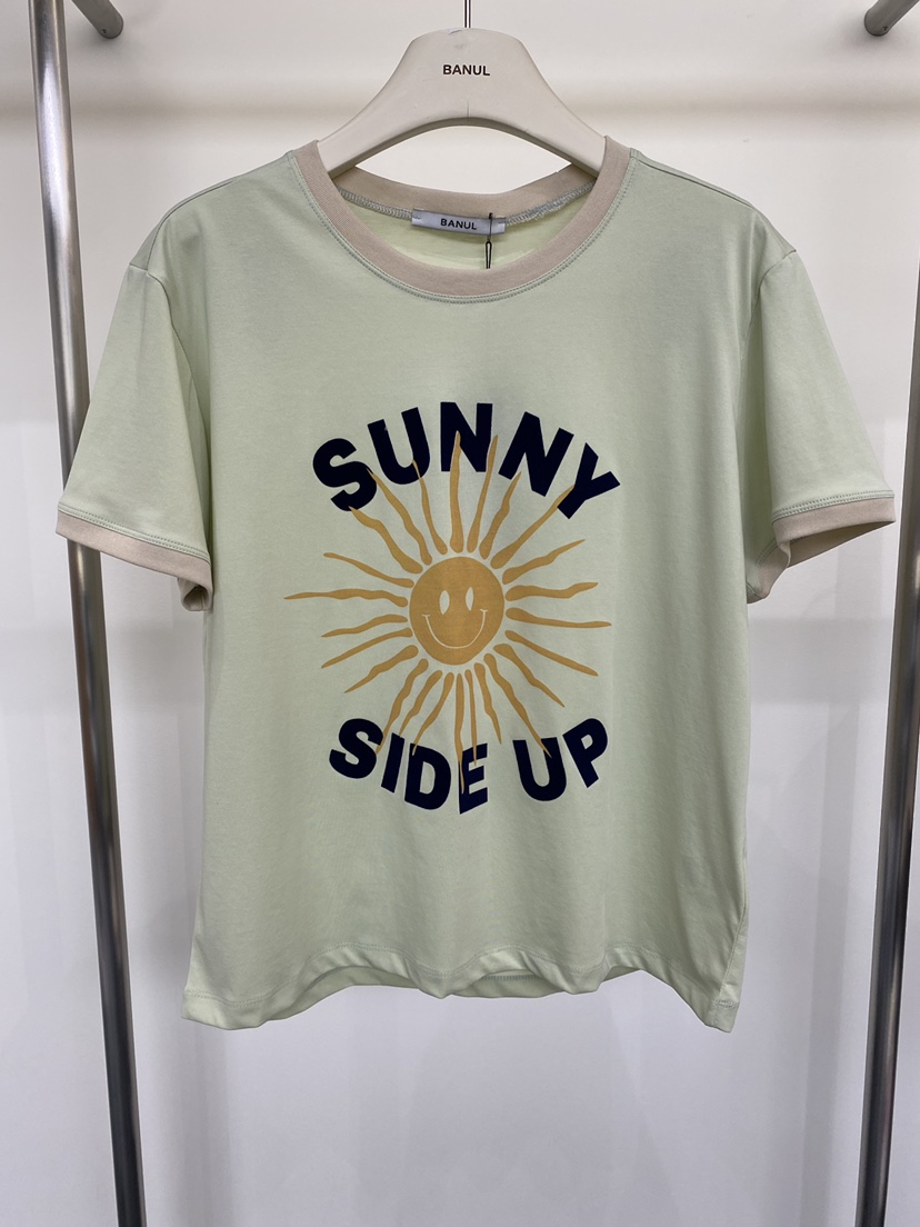 BANUL韓國直郵實拍女裝新款推薦休閑熱賣時尚職業T恤天鵝絨BANULT恤圖色2