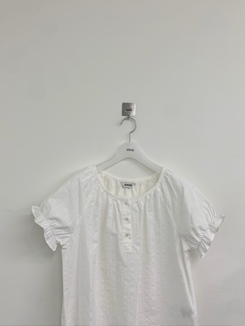 ANOU韓國東大門直郵女裝新款休閑職業推薦襯衫蕾絲衫泡泡袖ANOU襯衫/蕾絲衫