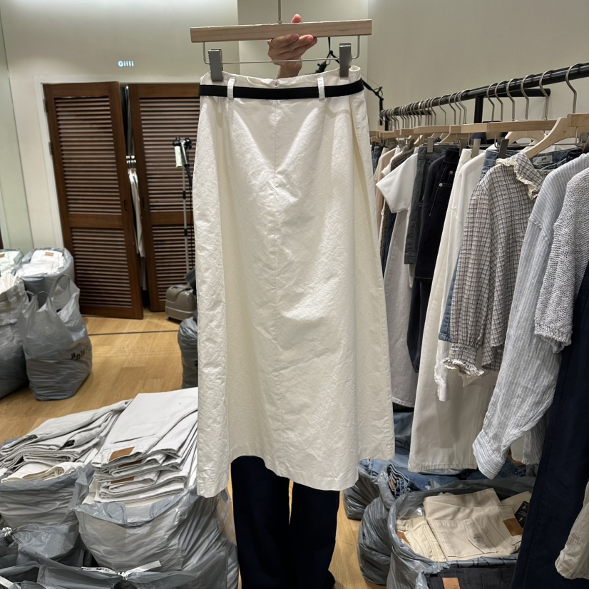 GILLI韓國東大門直郵女士新品休閑熱賣時尚長裙不含腰帶口袋GILLI長裙