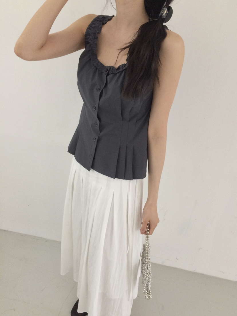 ANOU韓國直郵女裝新品熱賣休閑職業時尚推薦人氣吊帶背心ANOU吊帶/背心