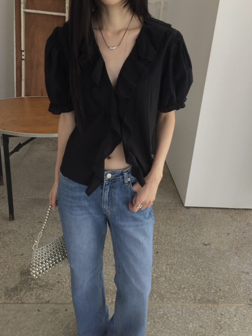 ANOU韓國直郵實拍女裝新品26春夏推薦職業熱賣襯衫蕾絲衫ANOU襯衫/蕾絲衫