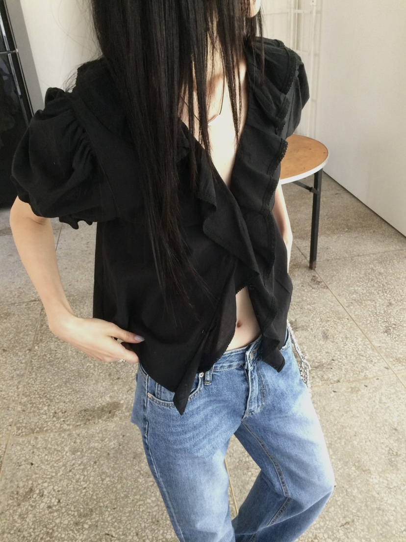 ANOU韓國直郵實拍女裝新品26春夏推薦職業熱賣襯衫蕾絲衫ANOU襯衫/蕾絲衫