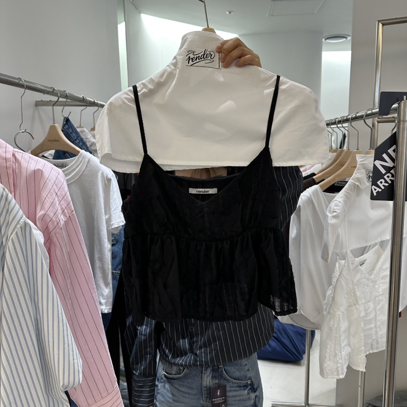 RENDER韓國代購女士新款26春夏熱賣休閑人氣職業吊帶背心RENDER吊帶/背心圖色2