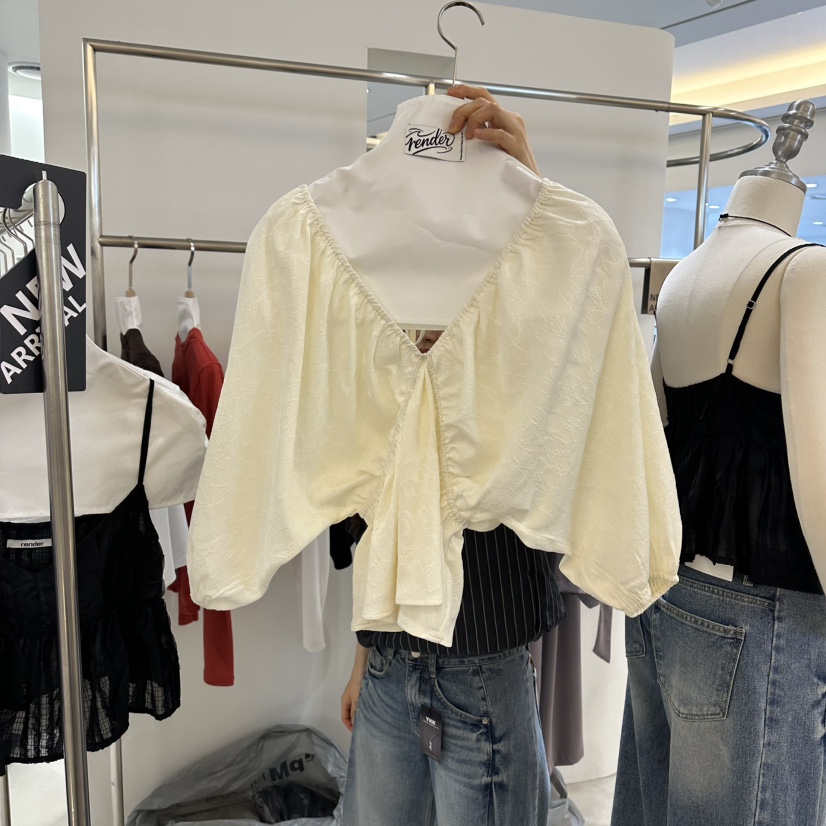 RENDER韓國代購女裝新品推薦休閑26春夏人氣職業襯衫蕾絲衫RENDER襯衫/蕾絲衫圖色1