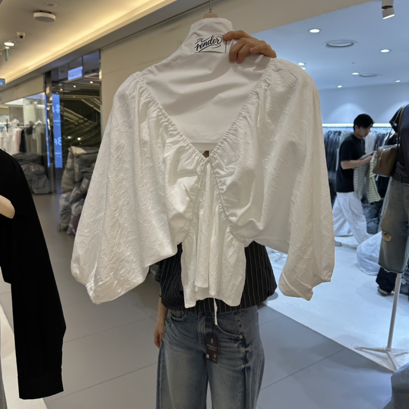 RENDER韓國代購女裝新品推薦休閑26春夏人氣職業襯衫蕾絲衫RENDER襯衫/蕾絲衫圖色2