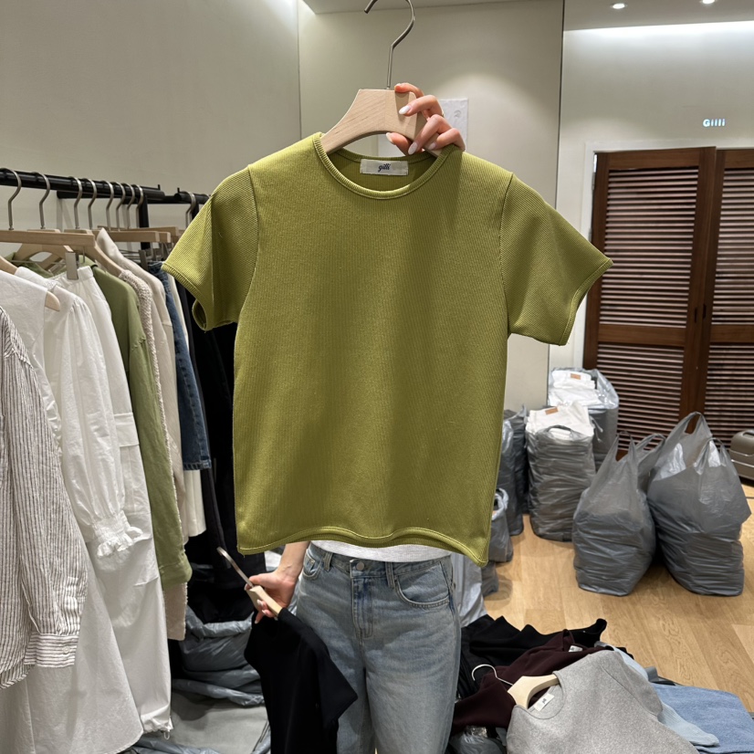 GILLI韓國直郵女士新品推薦時尚熱賣人氣職業26春夏休閑T恤GILLIT恤圖色3