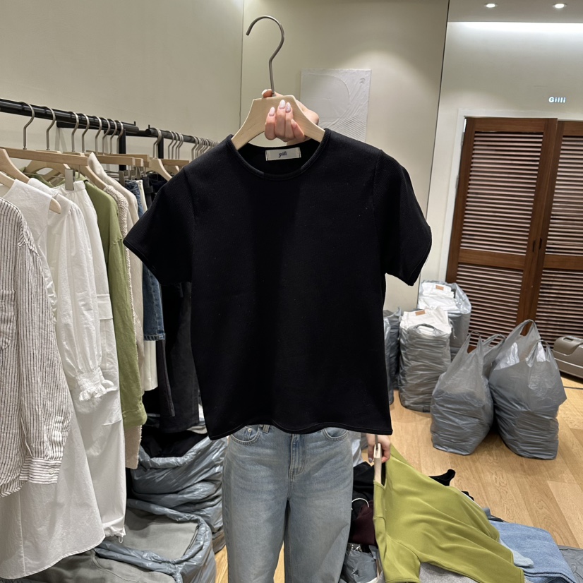 GILLI韓國直郵女士新品推薦時尚熱賣人氣職業26春夏休閑T恤GILLIT恤圖色4