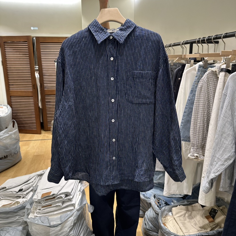 GILLI韓國東大門代購女裝新品時尚人氣26春夏襯衫蕾絲衫亞麻布GILLI襯衫/蕾絲衫圖色3