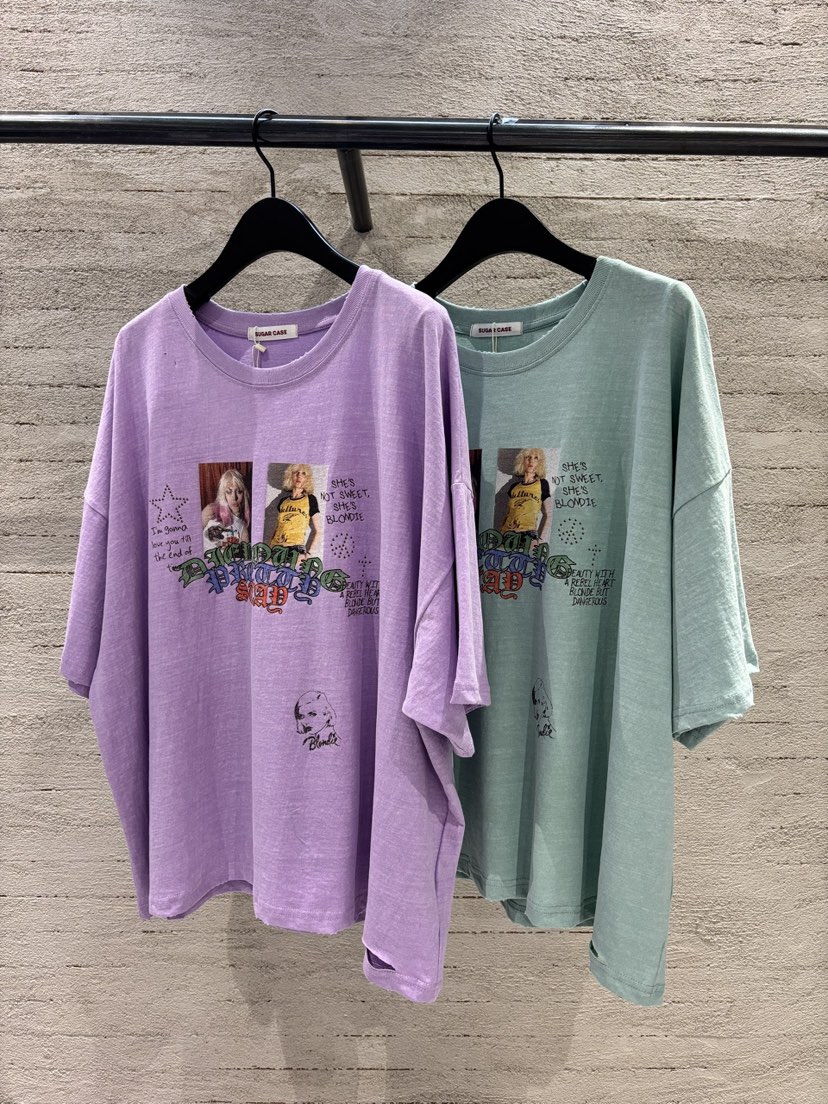 SUGAR CASE東大門代購女裝新品26春夏熱賣真品推薦T恤復古SUGAR CASET恤