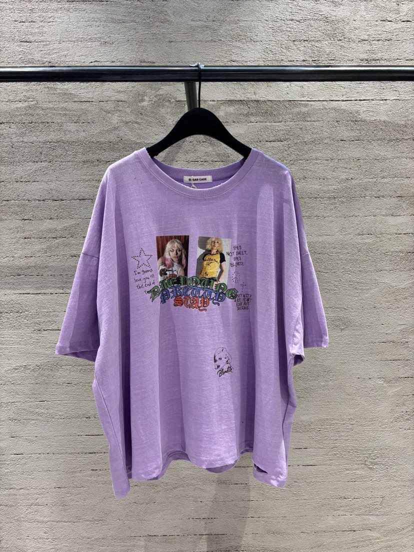 SUGAR CASE東大門代購女裝新品26春夏熱賣真品推薦T恤復古SUGAR CASET恤圖色1
