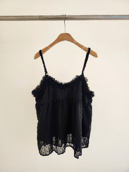 FEMME韓國直郵女裝新款職業時尚推薦人氣真品吊帶背心荷葉邊FEMME吊帶/背心