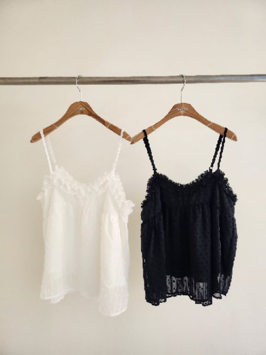 FEMME韓國直郵女裝新款職業時尚推薦人氣真品吊帶背心荷葉邊FEMME吊帶/背心