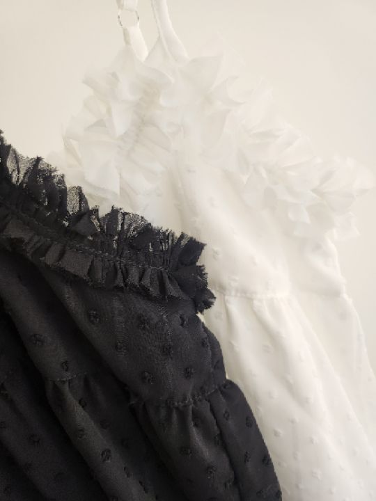 FEMME韓國直郵女裝新款職業時尚推薦人氣真品吊帶背心荷葉邊FEMME吊帶/背心