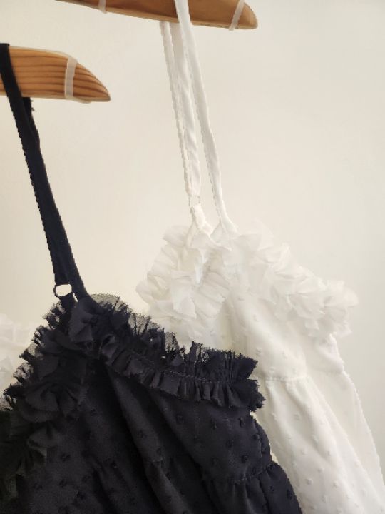 FEMME韓國直郵女裝新款職業時尚推薦人氣真品吊帶背心荷葉邊FEMME吊帶/背心