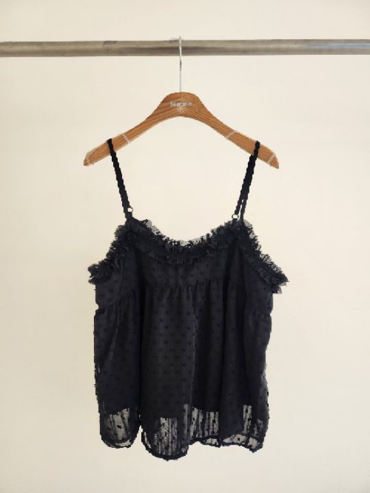 FEMME韓國直郵女裝新款職業時尚推薦人氣真品吊帶背心荷葉邊FEMME吊帶/背心圖色2