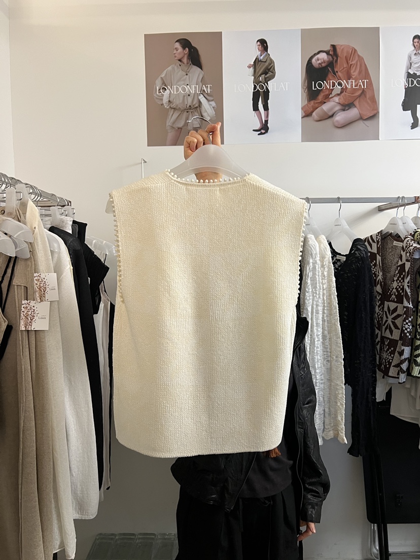 LONDON FLAT東大門代購女士新款真品26春夏推薦馬甲提花LONDON FLAT馬甲