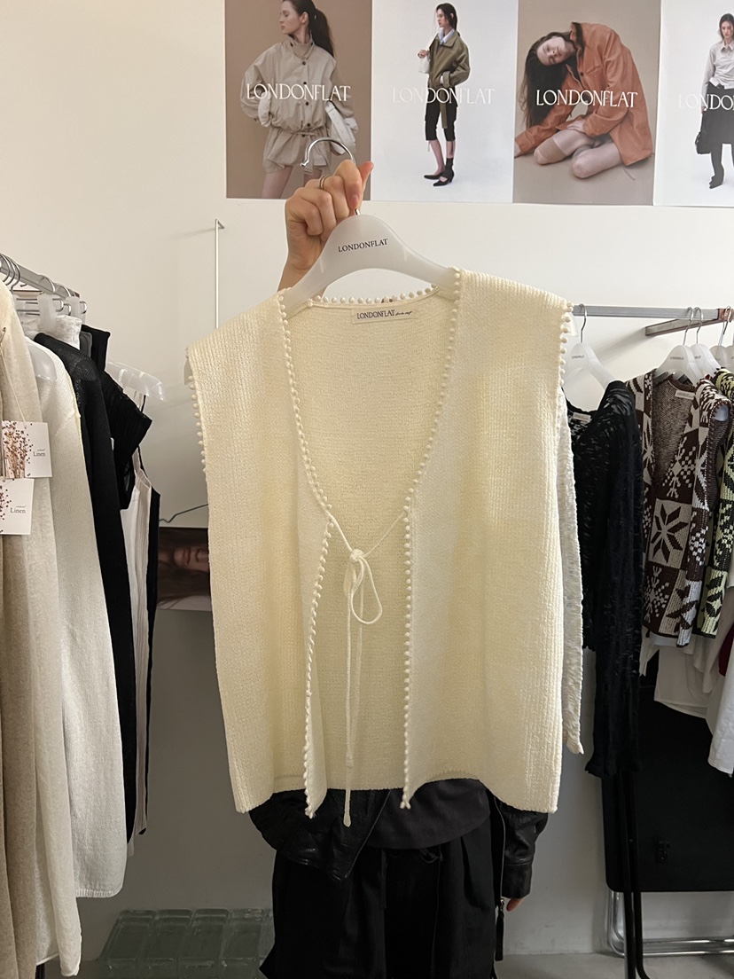 LONDON FLAT東大門代購女士新款真品26春夏推薦馬甲提花LONDON FLAT馬甲圖色1