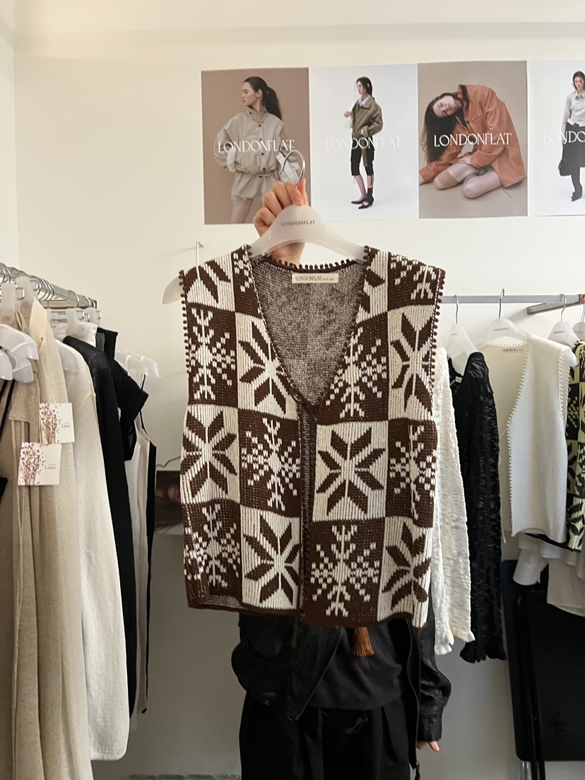 LONDON FLAT東大門代購女士新款真品26春夏推薦馬甲提花LONDON FLAT馬甲圖色2