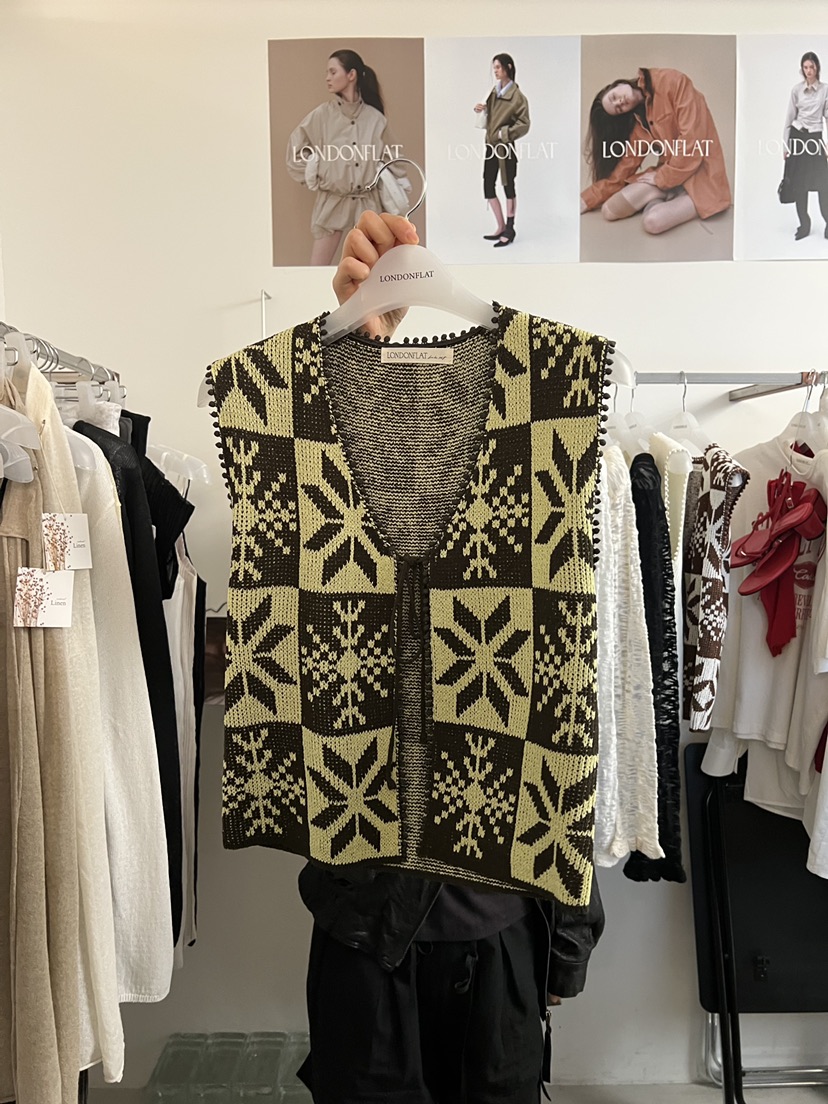 LONDON FLAT東大門代購女士新款真品26春夏推薦馬甲提花LONDON FLAT馬甲圖色3