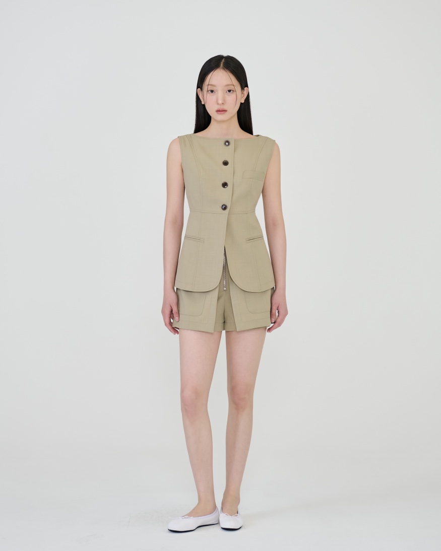 STAGE東大門代購女裝新款休閑真品人氣26春夏時尚短褲拉鏈STAGE短褲