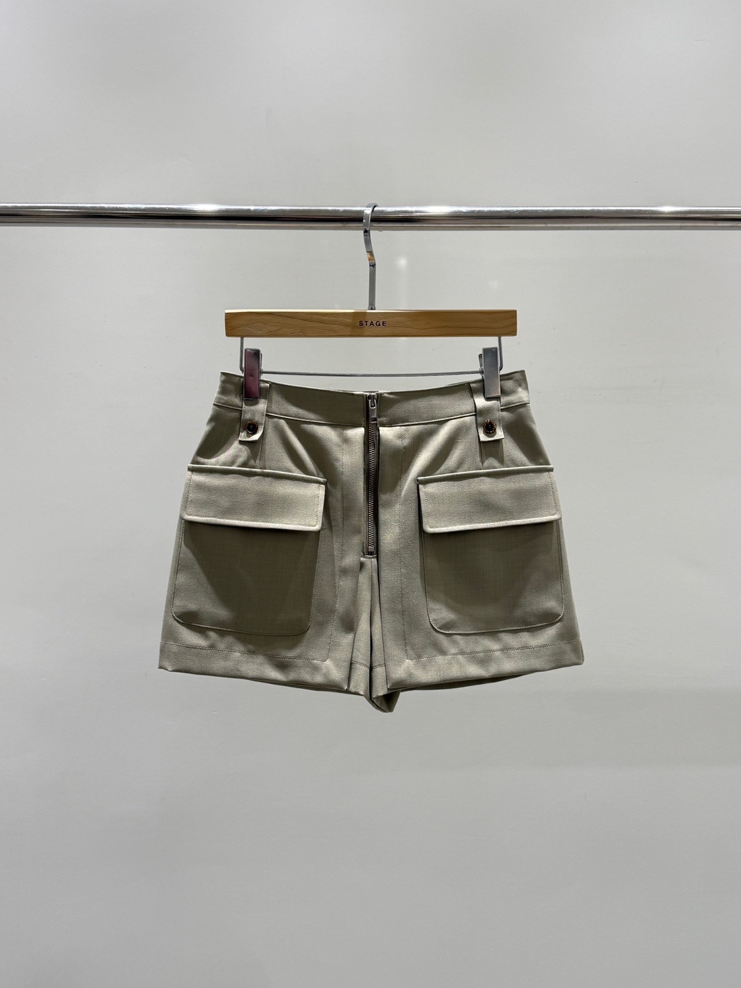 STAGE東大門代購女裝新款休閑真品人氣26春夏時尚短褲拉鏈STAGE短褲圖色1