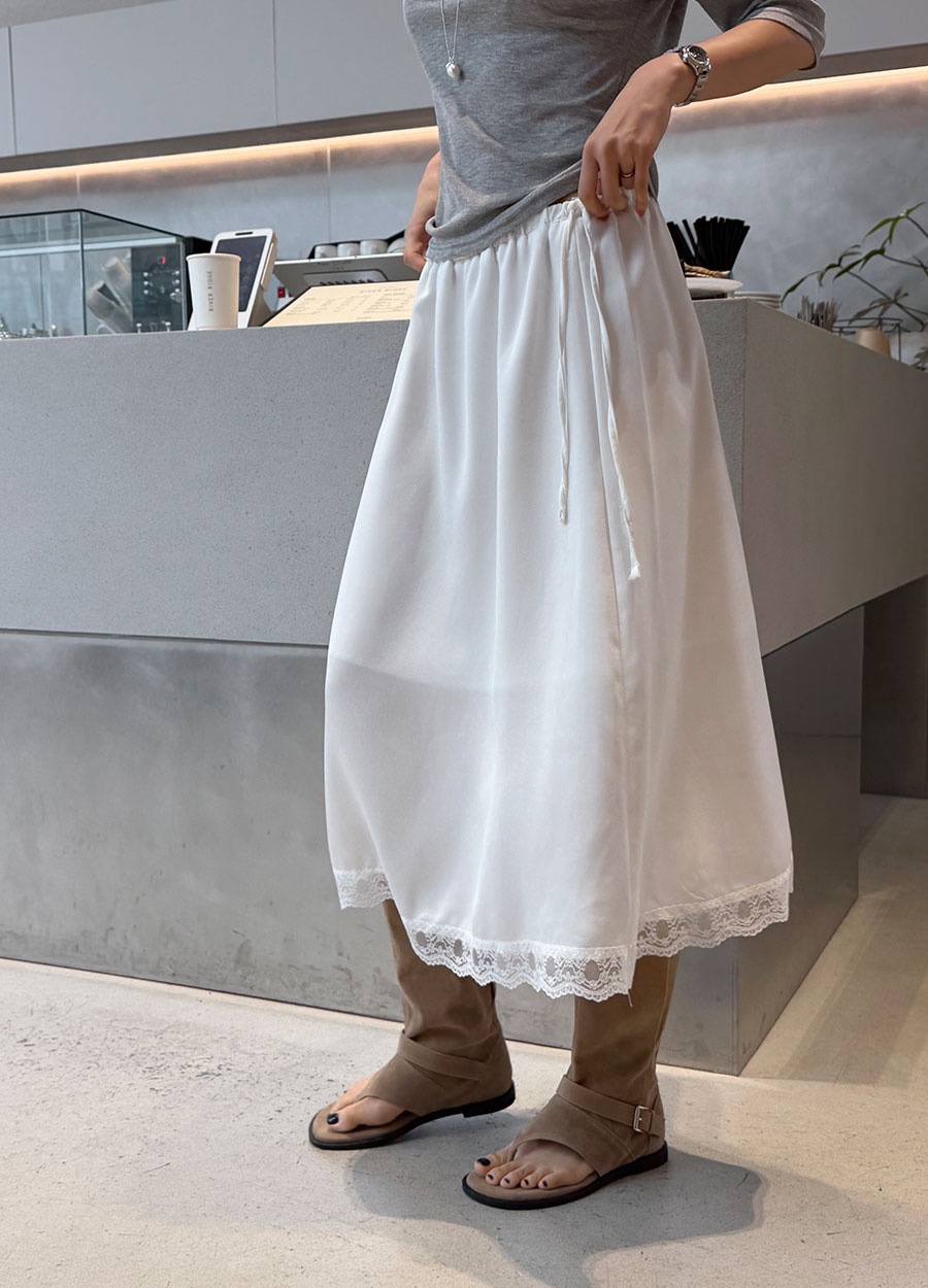 FRILL-T/DADA東大門代購女裝新款26春夏半身裙中短裙蕾絲FRILL-T/DADA半身裙/中短裙