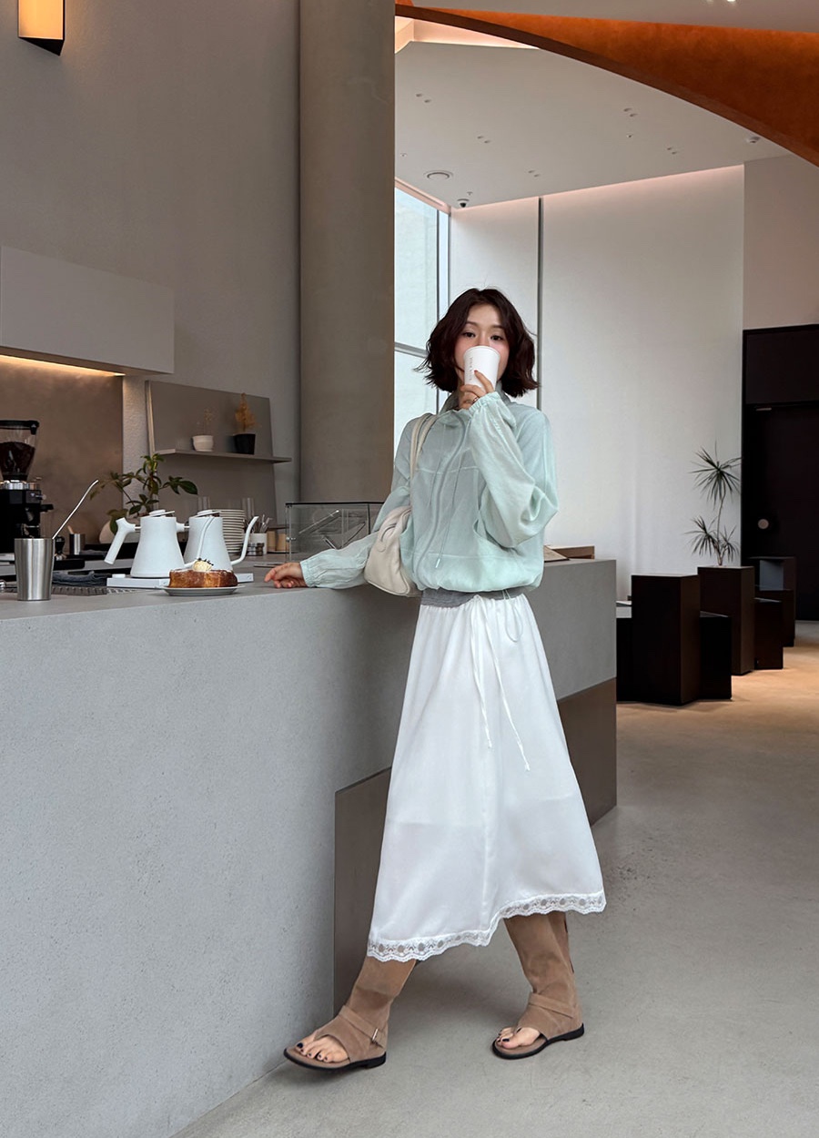 FRILL-T/DADA東大門代購女裝新款26春夏半身裙中短裙蕾絲FRILL-T/DADA半身裙/中短裙