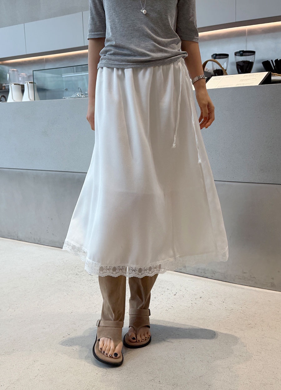 FRILL-T/DADA東大門代購女裝新款26春夏半身裙中短裙蕾絲FRILL-T/DADA半身裙/中短裙