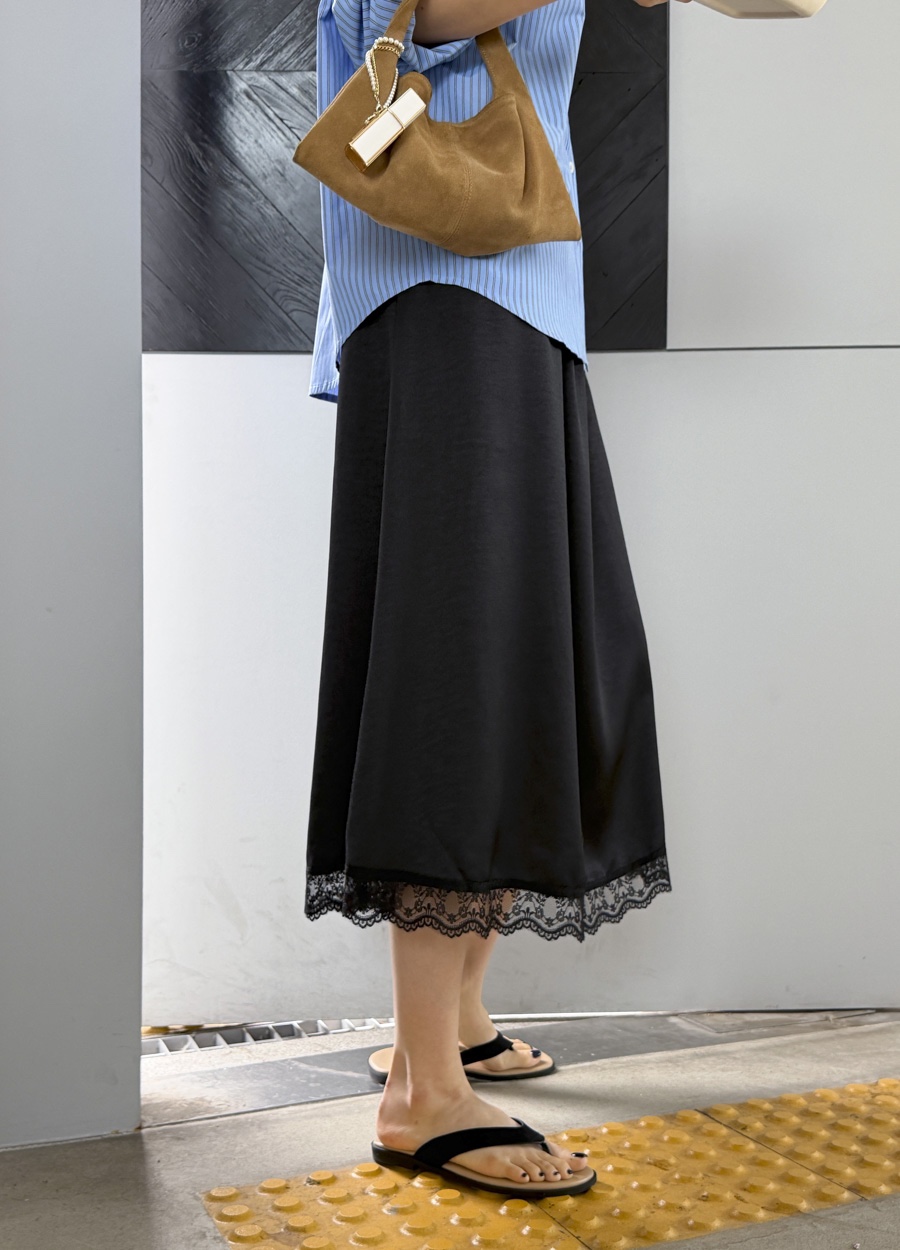 FRILL-T/DADA東大門代購女裝新款26春夏半身裙中短裙蕾絲FRILL-T/DADA半身裙/中短裙