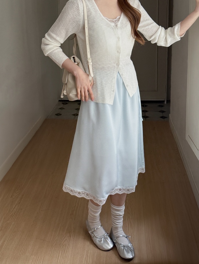 FRILL-T/DADA東大門代購女裝新款26春夏半身裙中短裙蕾絲FRILL-T/DADA半身裙/中短裙