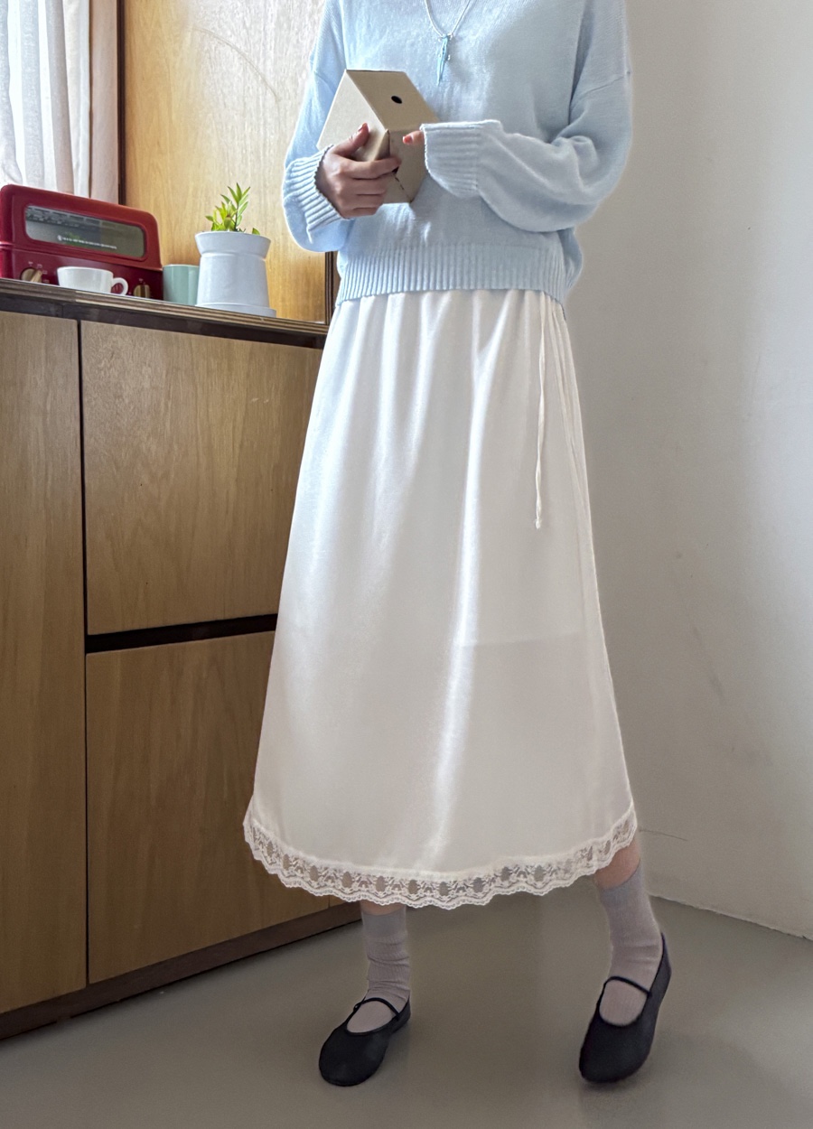 FRILL-T/DADA東大門代購女裝新款26春夏半身裙中短裙蕾絲FRILL-T/DADA半身裙/中短裙圖色2