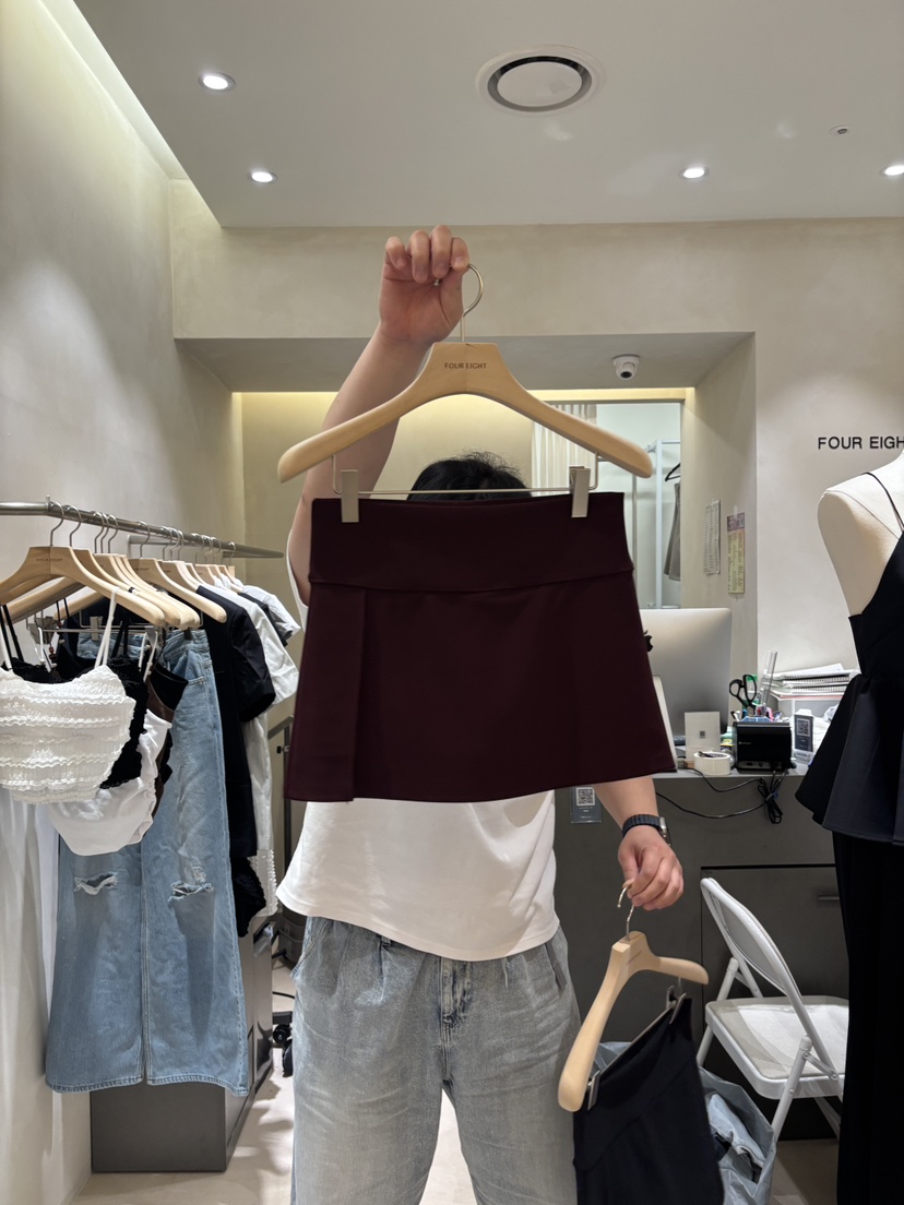 FOUREIGHT東大門代購女士新品真品休閑推薦時尚職業26春夏短裙FOUR EIGHT短裙圖色2