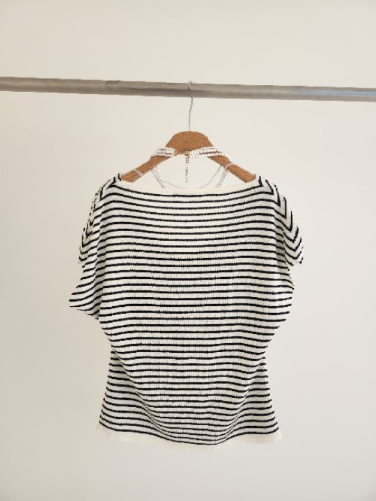 FEMME東大門代購女裝新款人氣休閑26春夏職業真品針織衫條紋FEMME針織衫